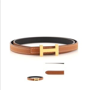 Hermes Focus Reversible Belt Leather Thin 80